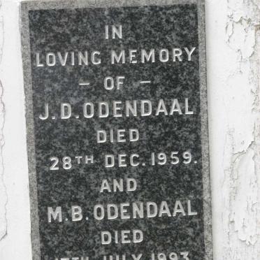 ODENDAAL J.D. -1959 &amp; M.B. -1993