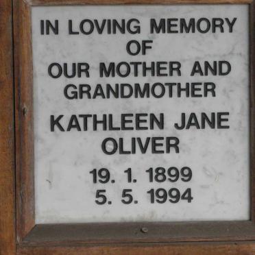 OLIVER Kathleen Jane 1899-1994