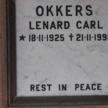 OKKERS Lenard Carl 1925-1996