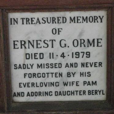 ORME Ernest G. -1979