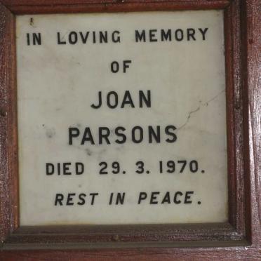 PARSONS Joan -1970