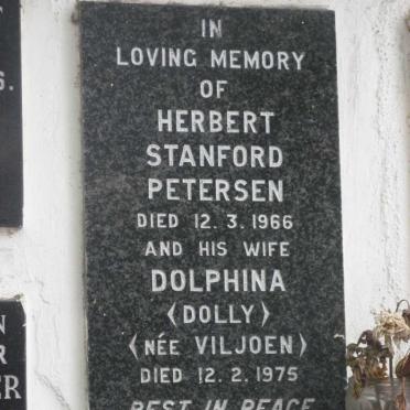 PETERSEN Herbert Stanford -1966 &amp; Dolphina VILJOEN -1975