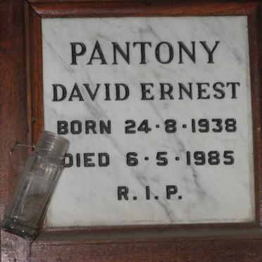 PANTONY David Ernest 1938-1985