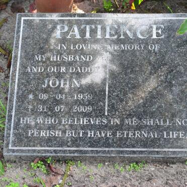 PATIENCE John 1959-2009