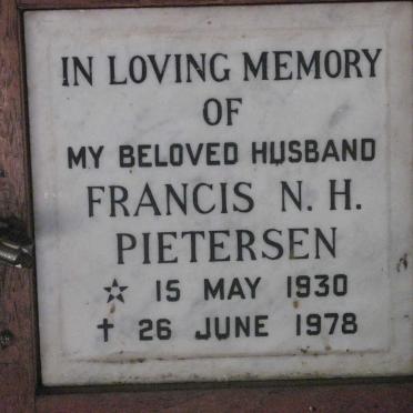 PIETERSEN Francis N.H. 1930-1978