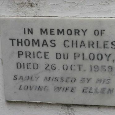 PLOOY Thomas Charles Price, du -1959