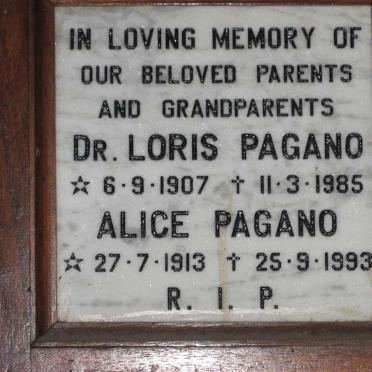 PAGANO Loris 1907-1985 &amp; Alice 1913-1993