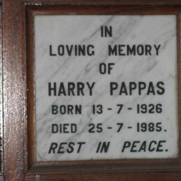 PAPPAS Harry 1926-1985