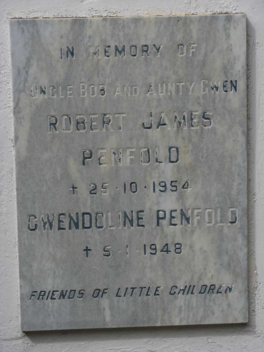 PENFOLD Robert James -1954 &amp; Gwendoline -1948