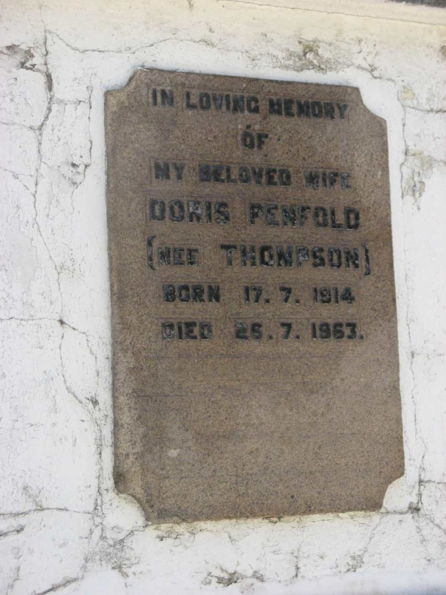 PENFOLD Doris nee THOMPSON 1914-1963