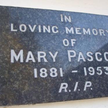 PASCOE Mary 1881-1953