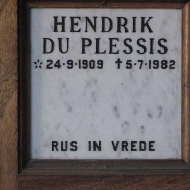 PLESSIS Hendrik, du 1909-1982