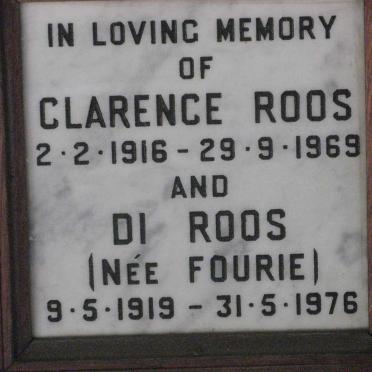 ROOS Clarence 1916-1969 &amp; Di FOURIE 1919-1976