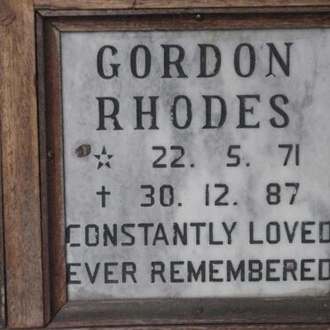 RHODES Gordon 1971-1987