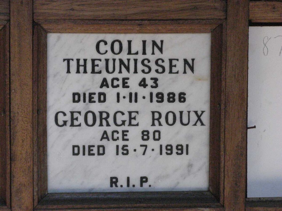 ROUX George -1991 :: THEUNISSEN Colin -1986
