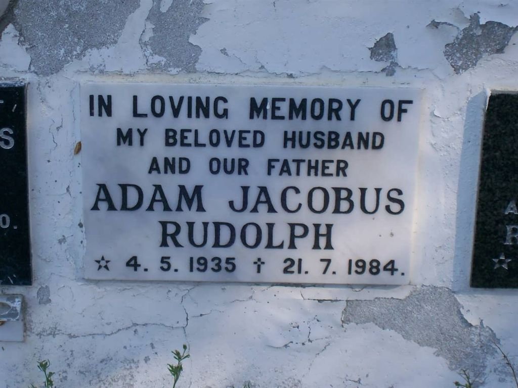 RUDOLPH Adam Jacobus 1935-1984