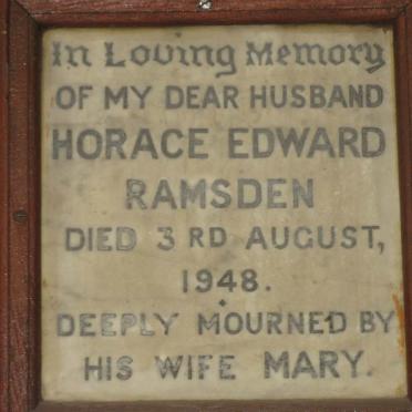 RAMSDEN Horace Edward -1948
