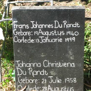 RANDT Frans Johannes, du 1940-1999 &amp; Johanna Christiena 1958-
