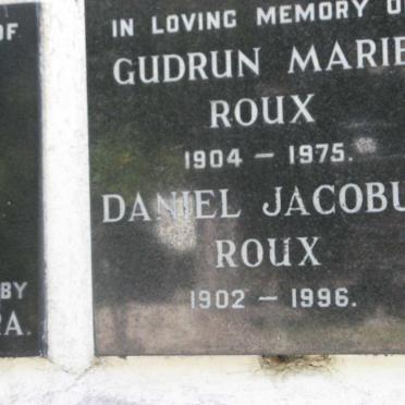 ROUX Daniel Jacobus 1902-1996 &amp; Gudrun Marie 1904-1975