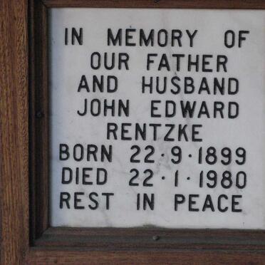 RENTZKE John Edward 1899-1980
