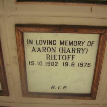 RIETOFF Aaron 1902-1975