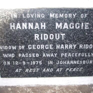 RIDOUT Hannah Maggie -1975