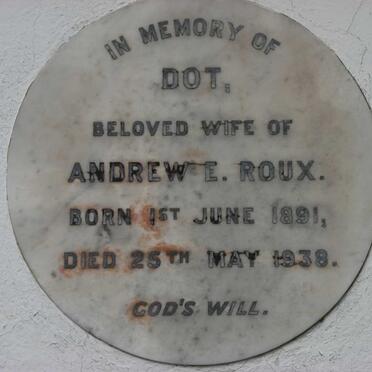 ROUX Andrew E. 1891-1938