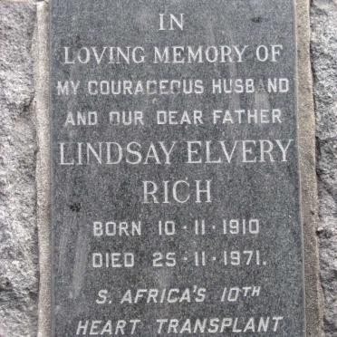 RICH Lindsay Elvery 1910-1971