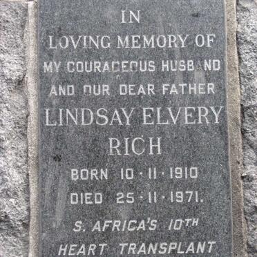 RICH Lindsay Elvery 1910-1971