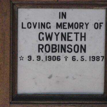 ROBINSON Gwyneth 1906-1987