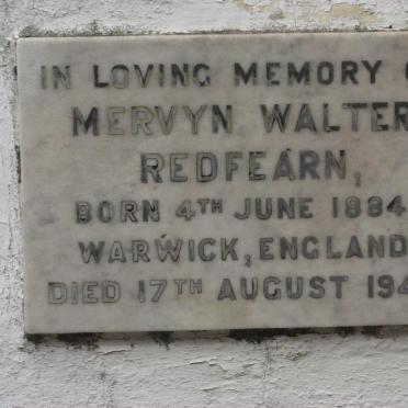 REDFEARN Mervyn Walter 1884-1949
