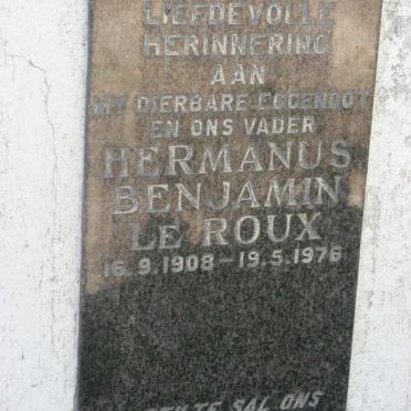 ROUX Hermanus Benjamin, le 1908-1976