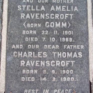 RAVENSCROFT Charles Thomas 1900-1980 &amp; Stella Amelia GOMM 1901-1969