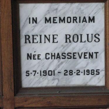 ROLUS Reine nee CHASSEVENT 1901-1985