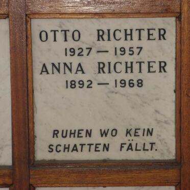 RICHTER Otto 1927-1957 &amp; Anna 1892-1968
