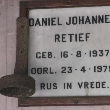 RETIEF Daniel Johannes 1937-1975