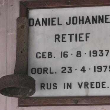 RETIEF Daniel Johannes 1937-1975