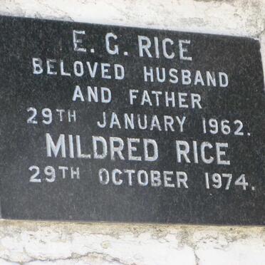 RICE E.G. -1962 &amp; Mildred -1974