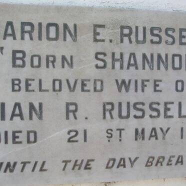 RUSSELL Marion E. nee SHANNON -1951