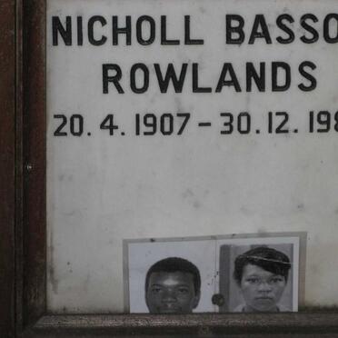 ROWLANDS Nicholl Basson 1907-1986