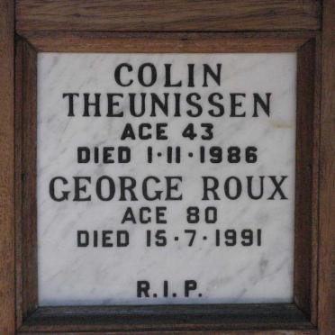 ROUX George -1991 :: THEUNISSEN Colin -1986