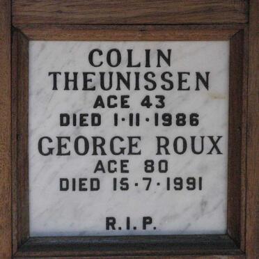 ROUX George -1991 :: THEUNISSEN Colin -1986