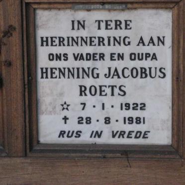 ROETS Henning Jacobus 1922-1981
