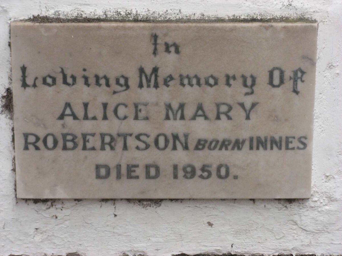 ROBERTSON Alice Mary nee INNES -1950