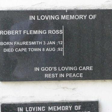 ROSS Robert Fleming 1912-1992