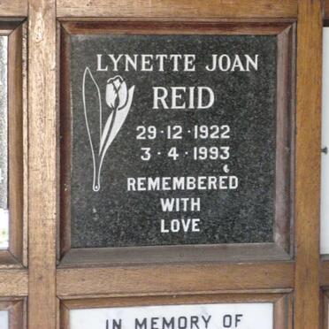 REID Lynette Joan 1922-1993