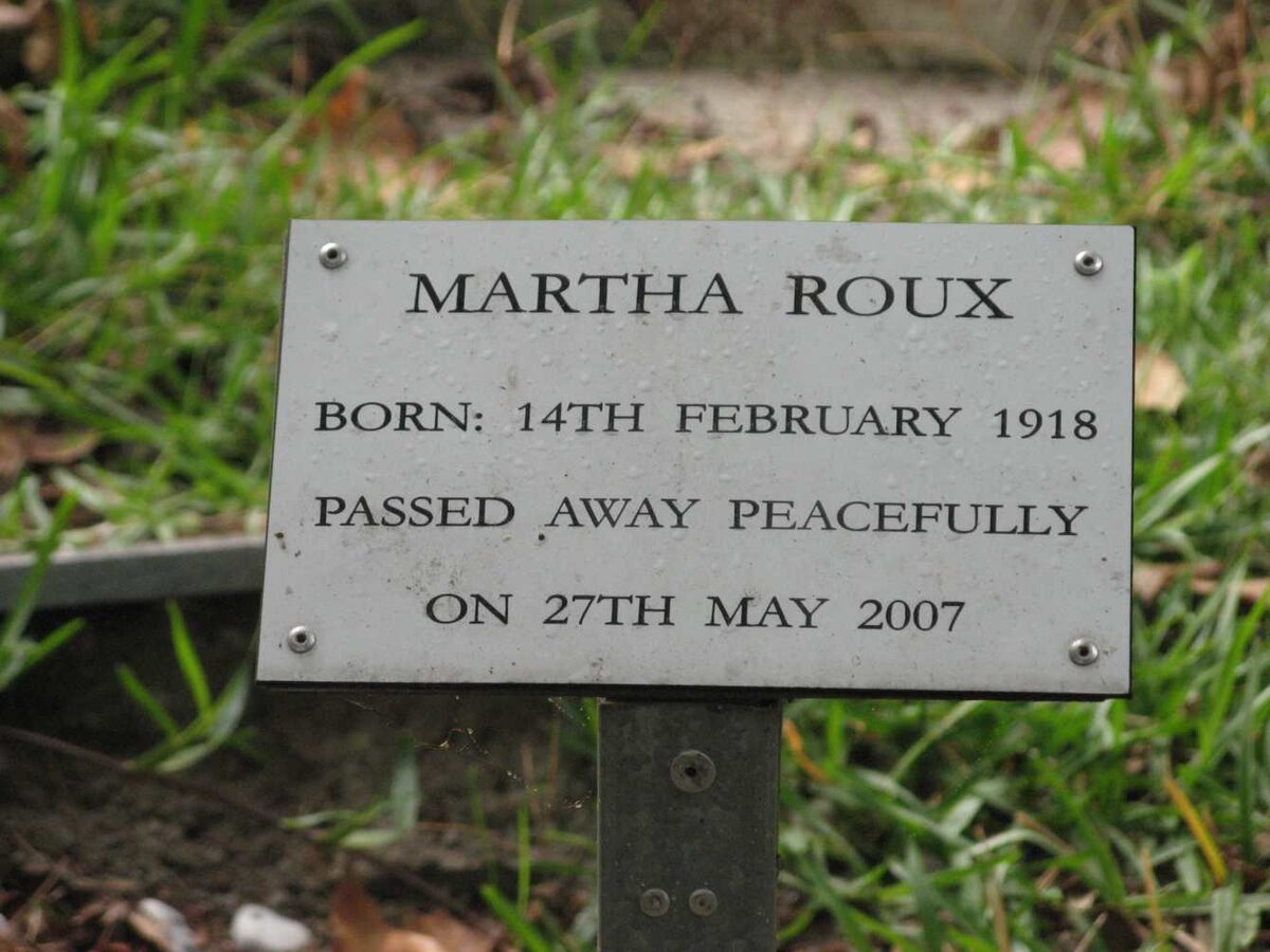 ROUX Martha 1918-2007