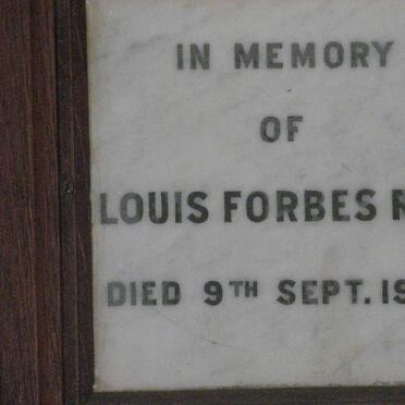 RAE Louis Forbes -1938