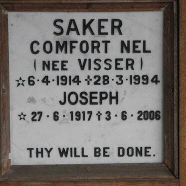 SAKER Joseph 1917-2006 &amp; Comfort Nel VISSER 1914-1994