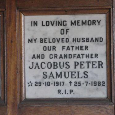 SAMUELS Jacobus Peter 1917-1982